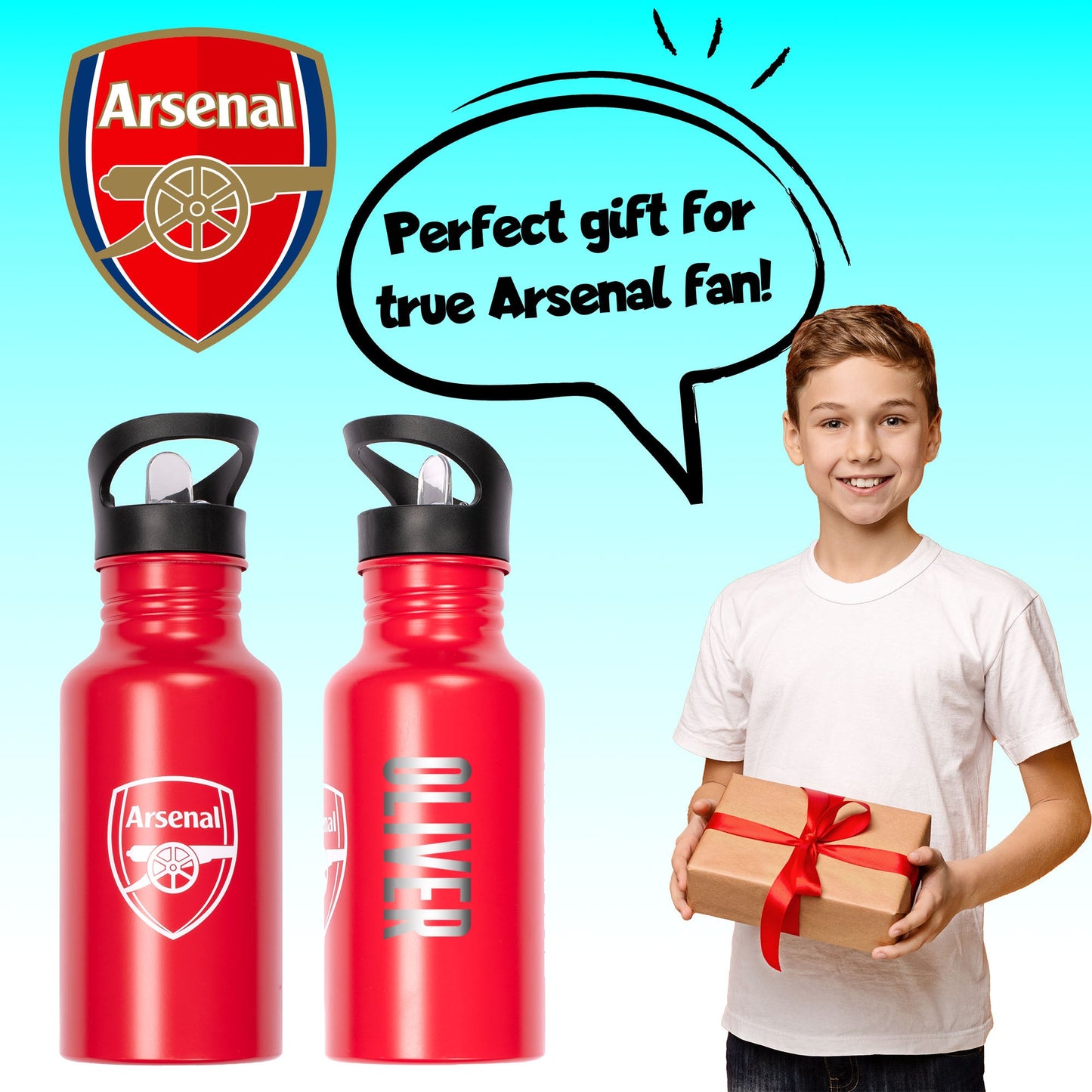 Arsenal FC Metal Gourde 500ml