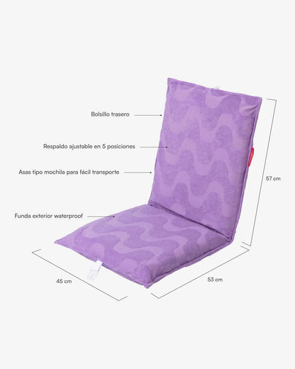 Pink foldable beach chair - INDIGO