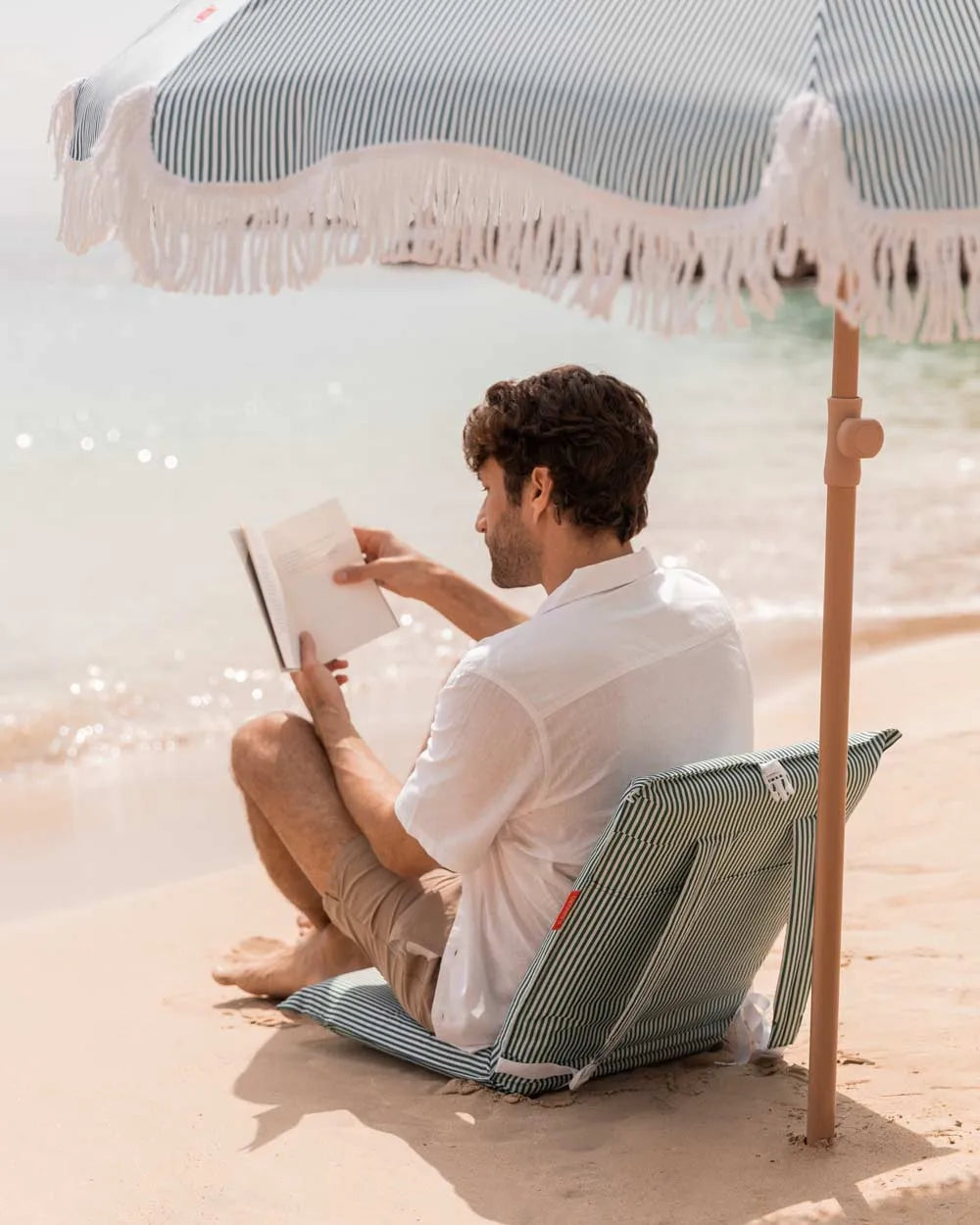 Green folding beach chair - NELSON