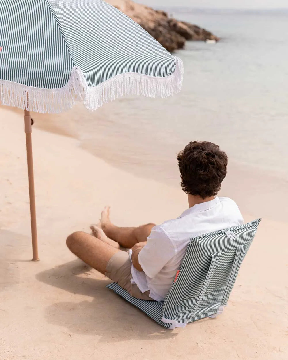 Green folding beach chair - NELSON