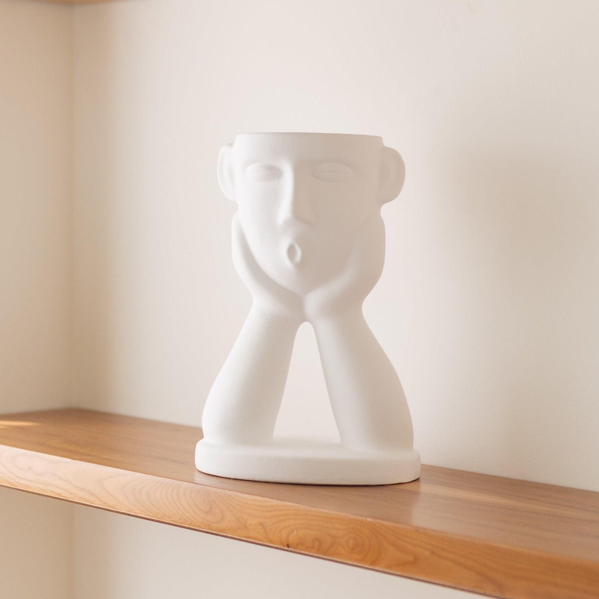 Vase visage à deux mains en céramique – Oito.Atelier – vue 6