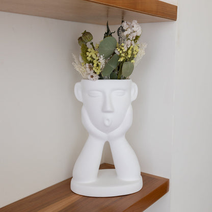 Vase visage à deux mains en céramique – Oito.Atelier – vue 3