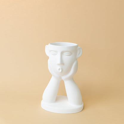 Vase visage à deux mains en céramique – Oito.Atelier – vue 8