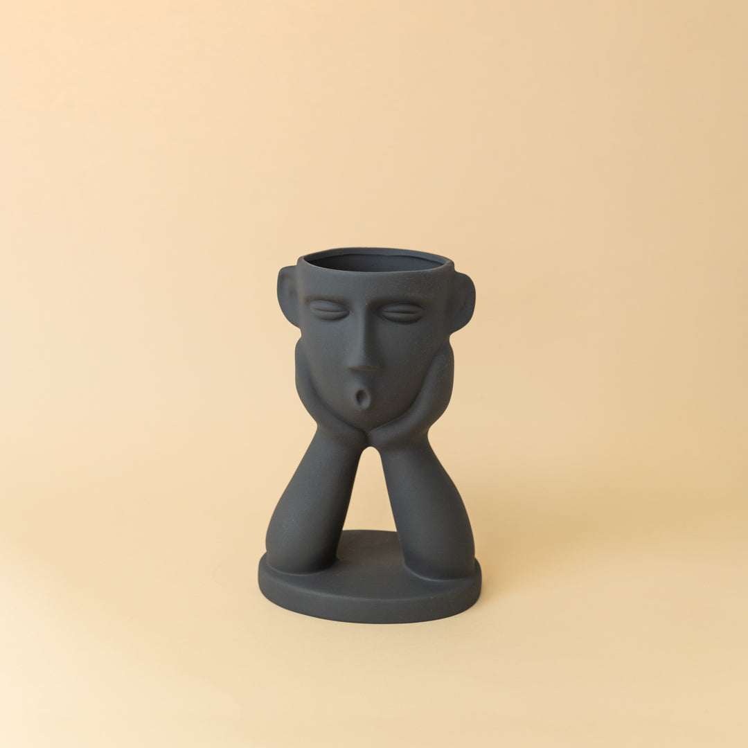 Vase visage à deux mains en céramique – Oito.Atelier – vue 9