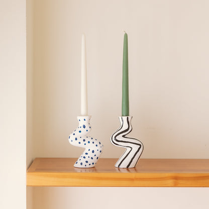 Bougeoir coloré en céramique – Oito.Atelier – vue 3