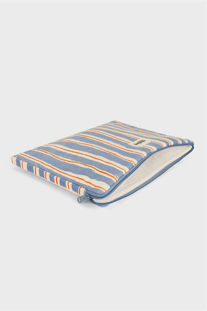 Housse d'ordinateur Ava Rayures Orange et Bleu