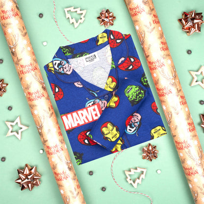 MARVEL Kids Pyjamas - Blue with Buttons
