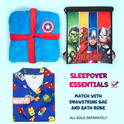 MARVEL Kids Pyjamas - Blue with Buttons
