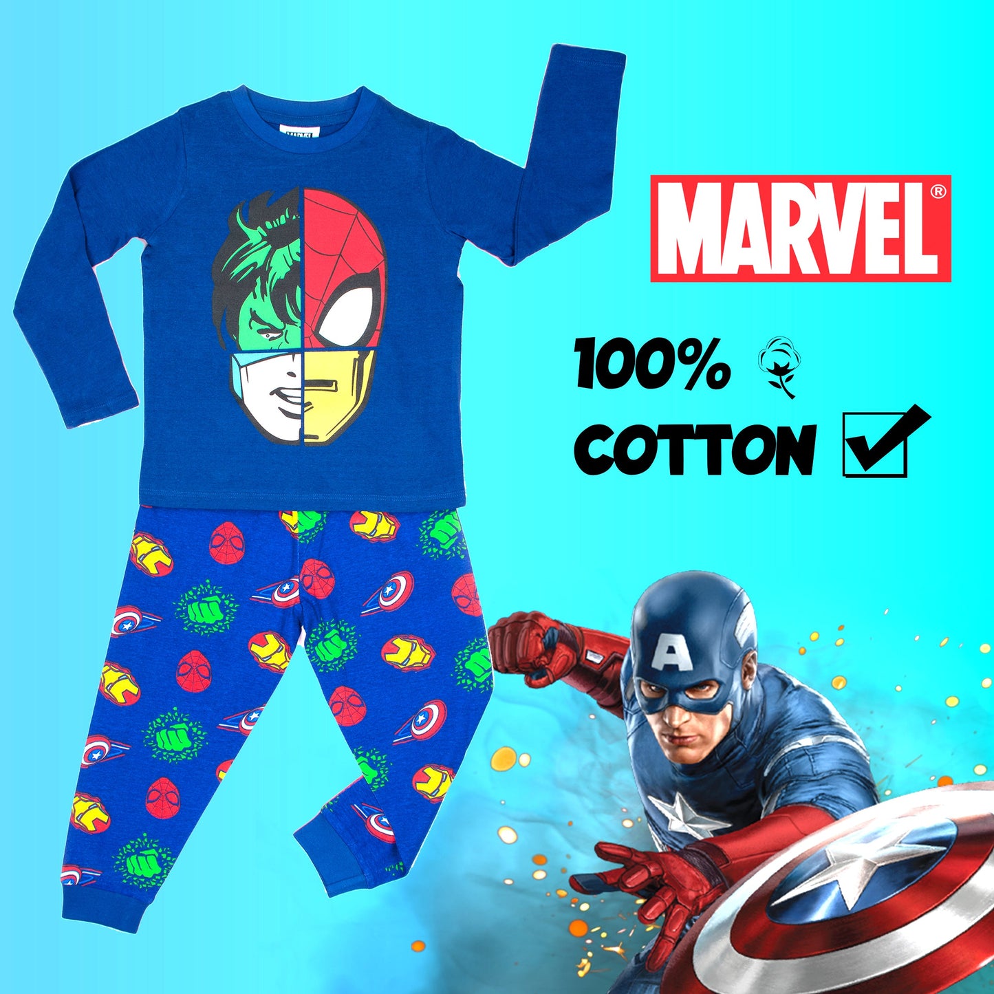Avengers Pyjama Set - Navy