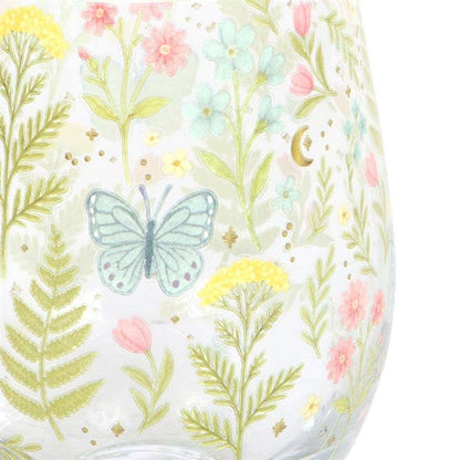 Verre sans pied à motif floral Luna Bloom