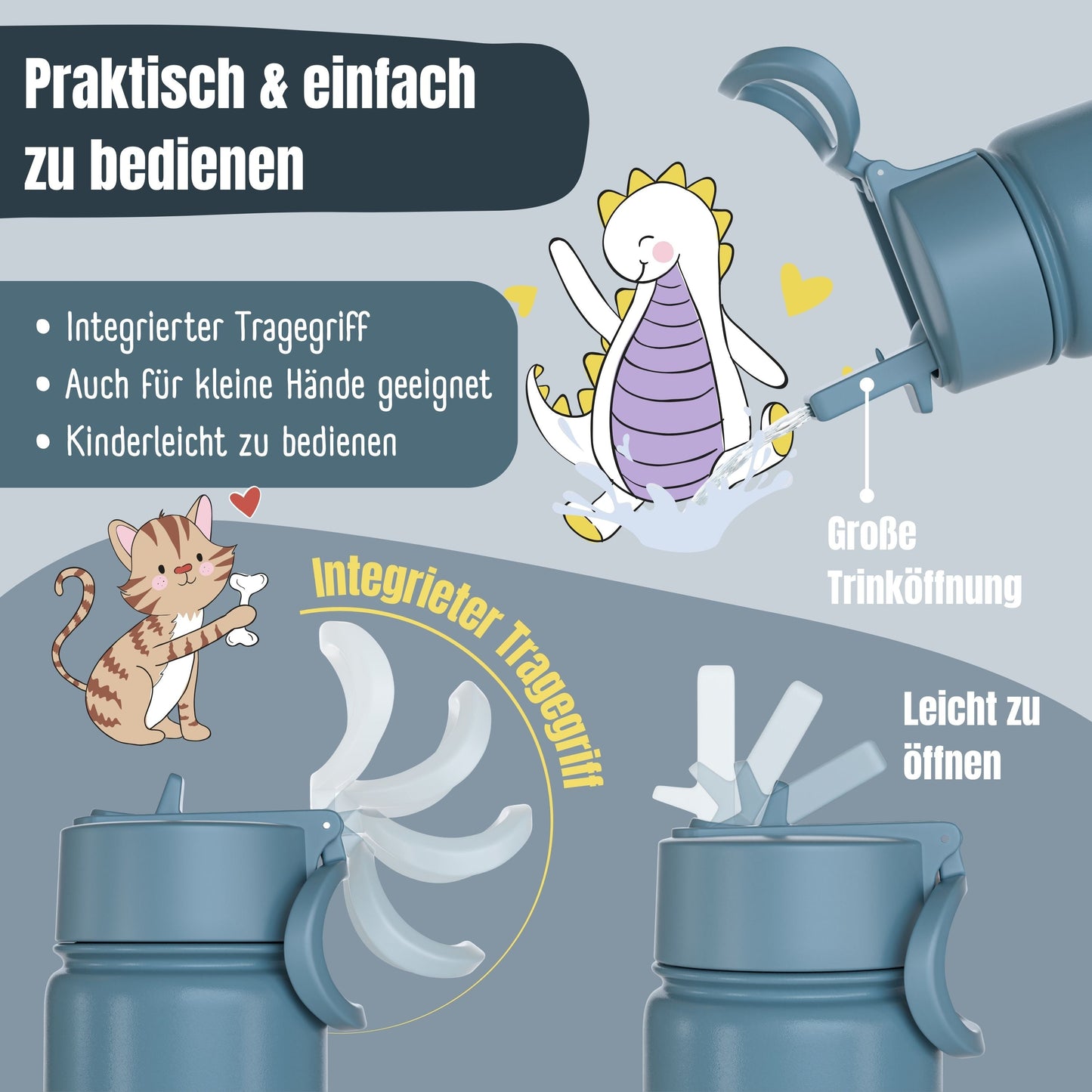 Thermo Kinder Trinkflasche Edelstahl - Feuerwehr