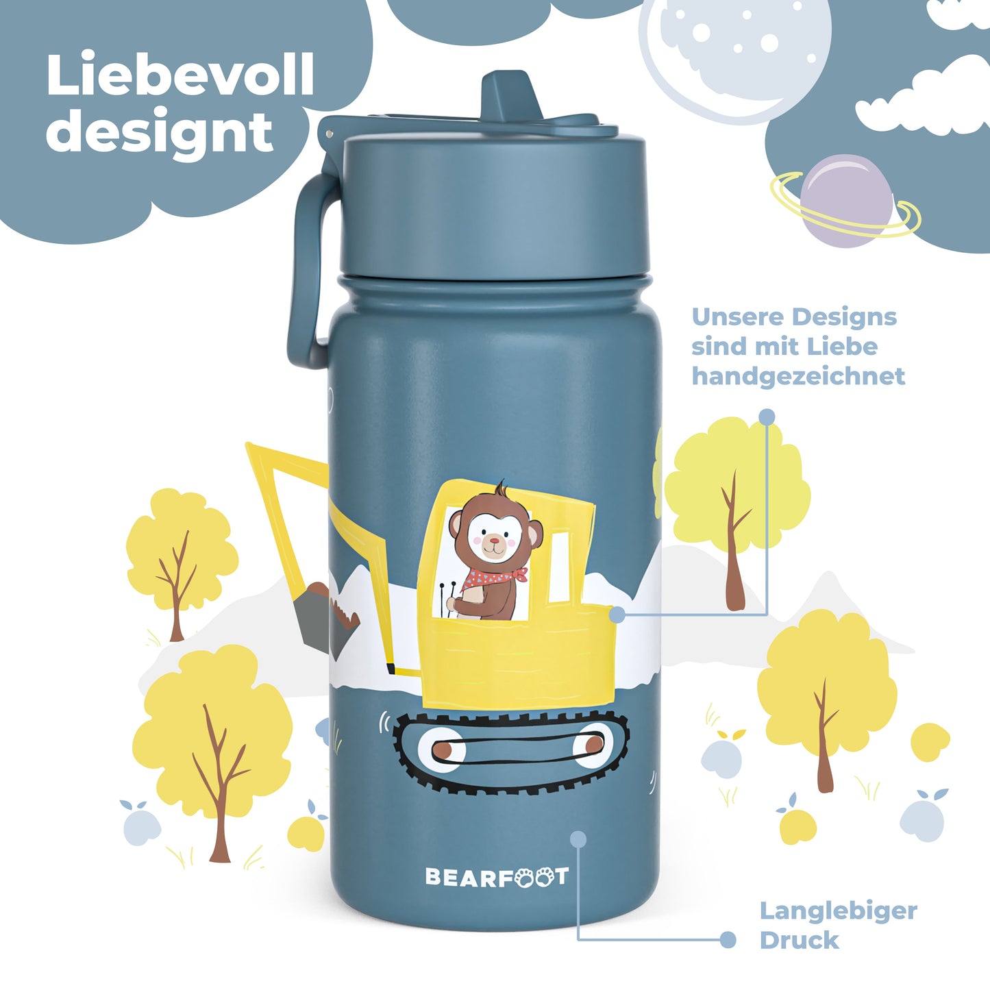 Excavator Bundle - Bento Box M & Water Bottle 450ml & Insulated Bottle 400ml