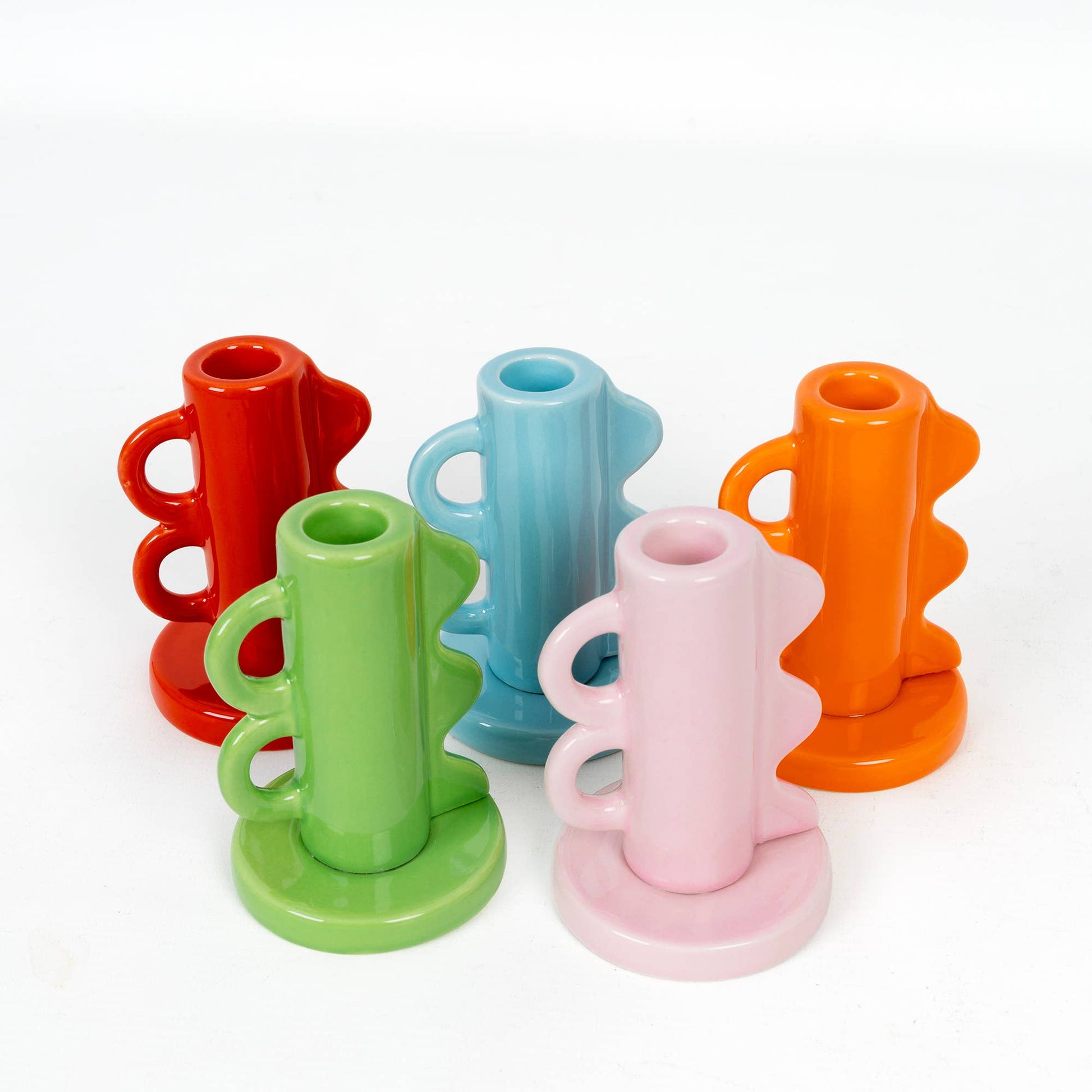 Bougeoir Vintage Rose à Double Anse Helio Ferretti Vue 3