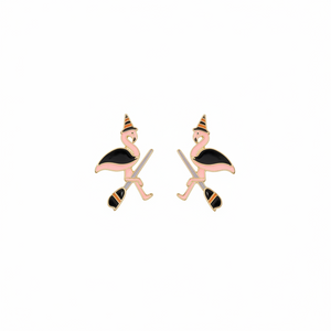 Boucles d'Oreilles Flamant d'Halloween - Sorcière