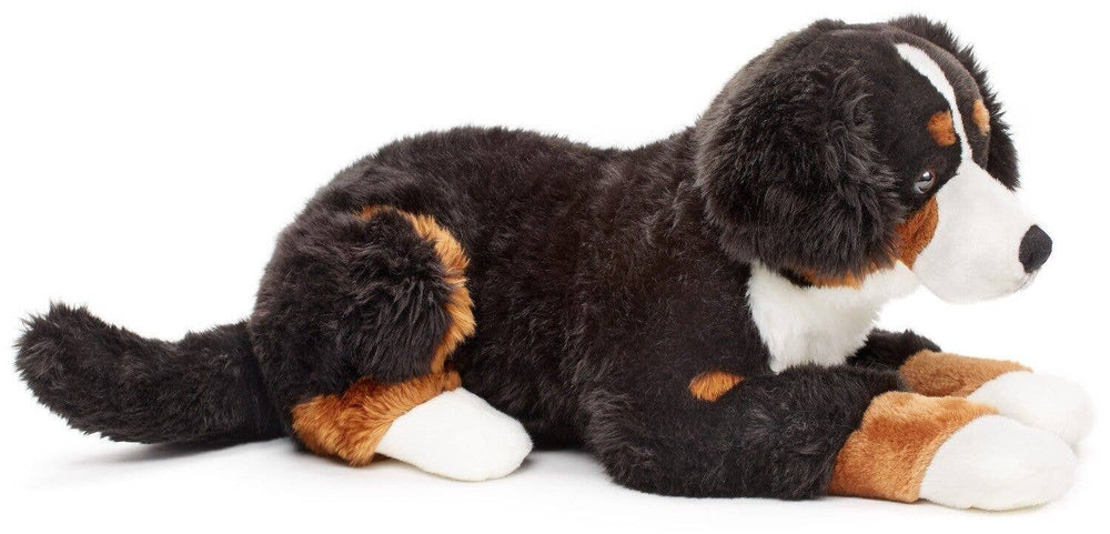 Peluche Chien de Montagne Bernois, Couché, 70 cm (Longueur)