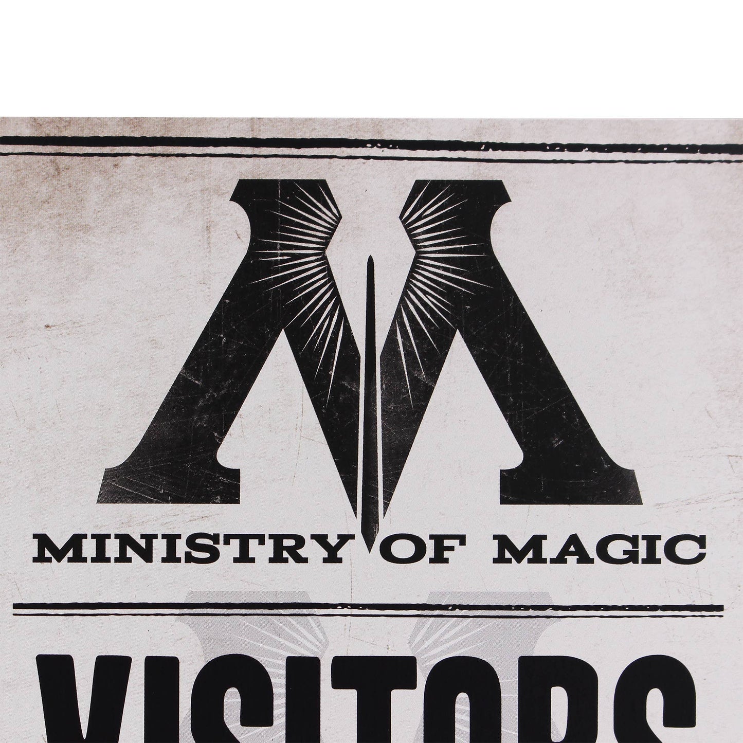 Plaque décorative en métal Harry Potter - Ministère de la Magie