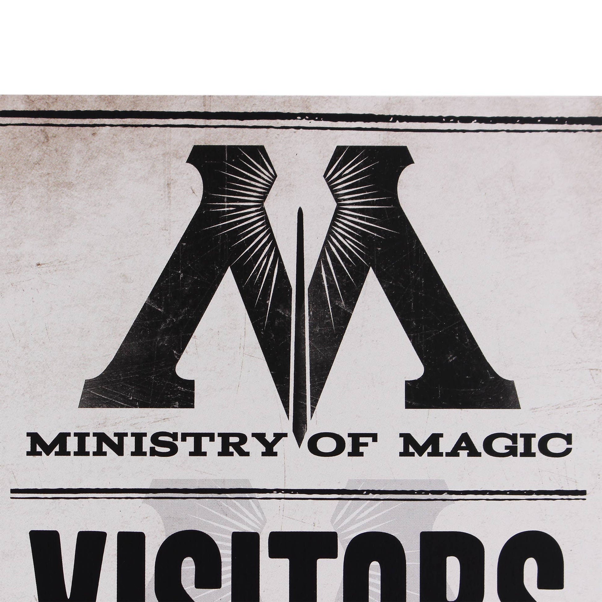 Plaque décorative en métal Harry Potter - Ministère de la Magie