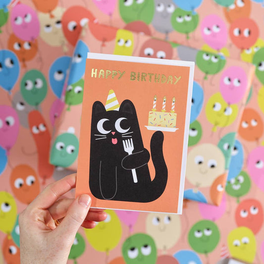 Cat birthday card “Happy birthday”