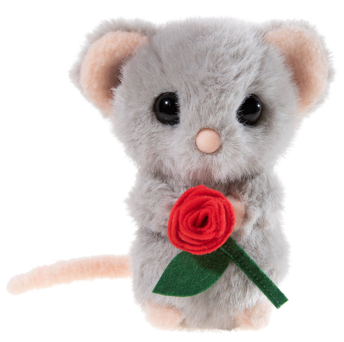 Young & Trendy Plüschmaus mit Rose - 15 cm