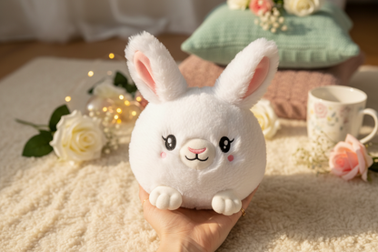 Mini Squishable Plush White Rabbit