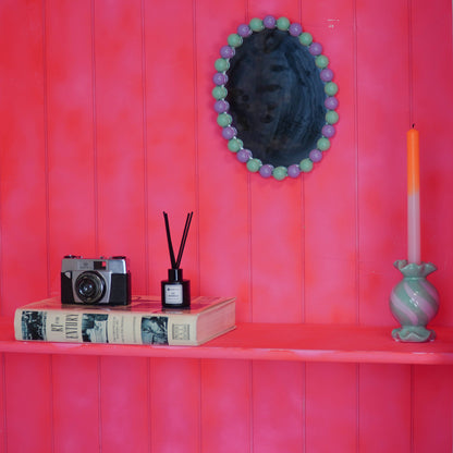 Oval Bubble Mirror - Mint/Lilac