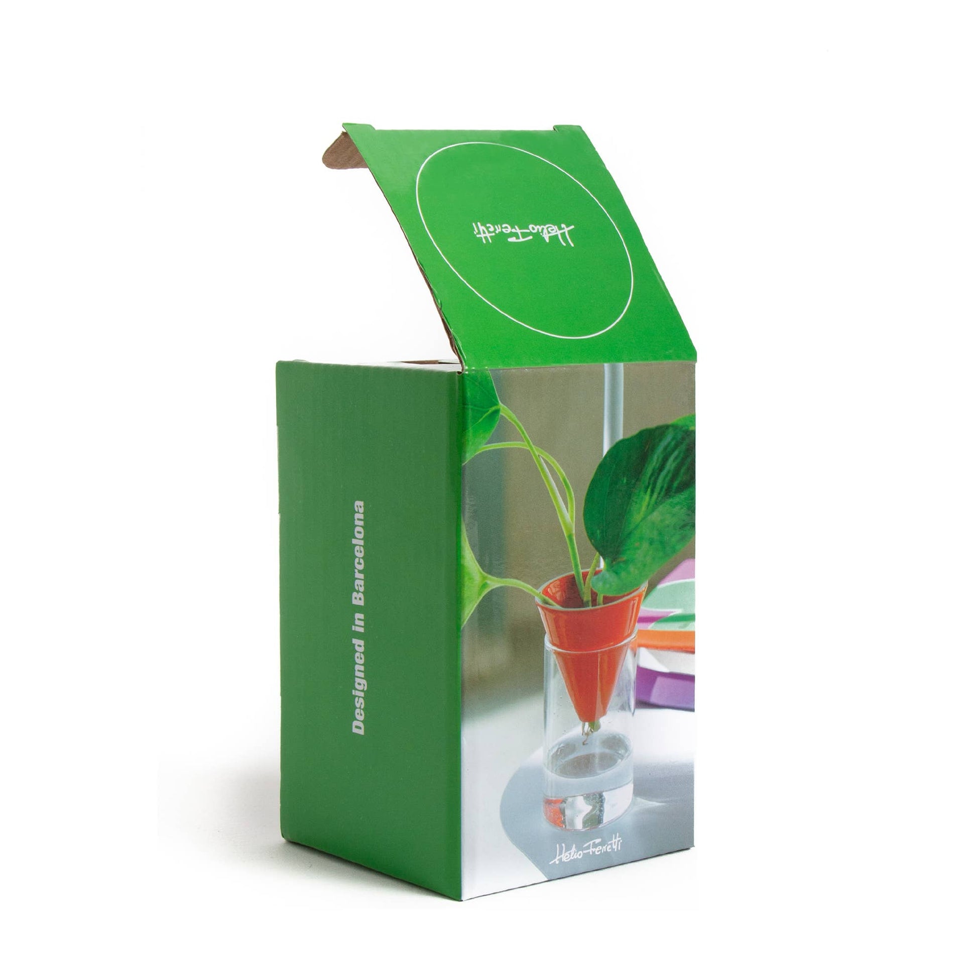 Cône Orange Vase Hydroponique Helio Ferretti Vue 3