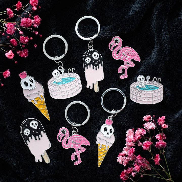 Pins émaillés « glace gothique en train de fondre »