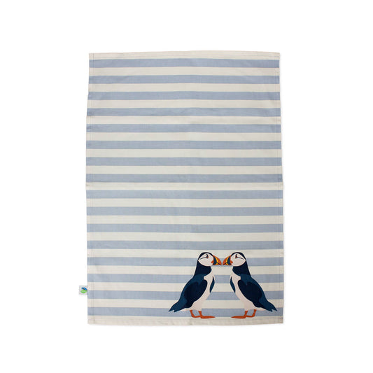 Geschirrtuch aus recycelter Baumwolle - RSPB (Puffin Blue)