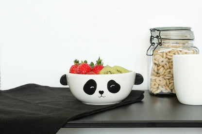 Ceramic panda cereal bowl