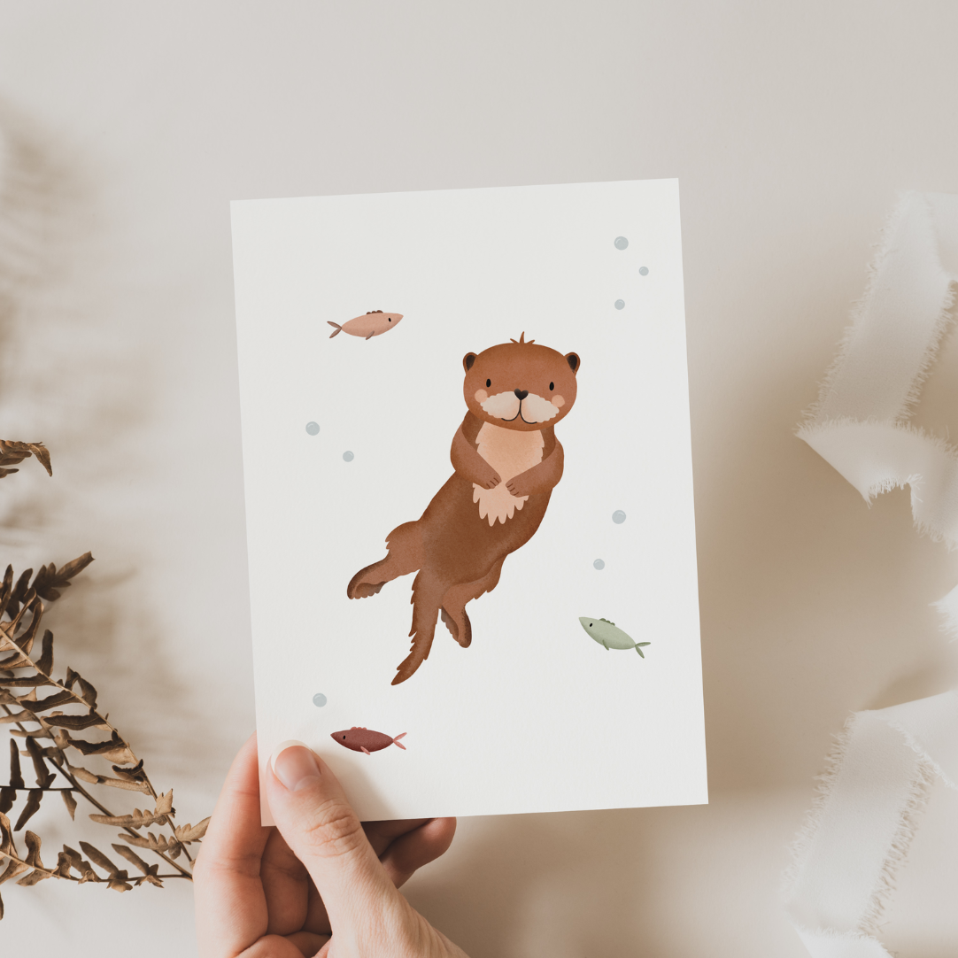 Otter Greeting Card