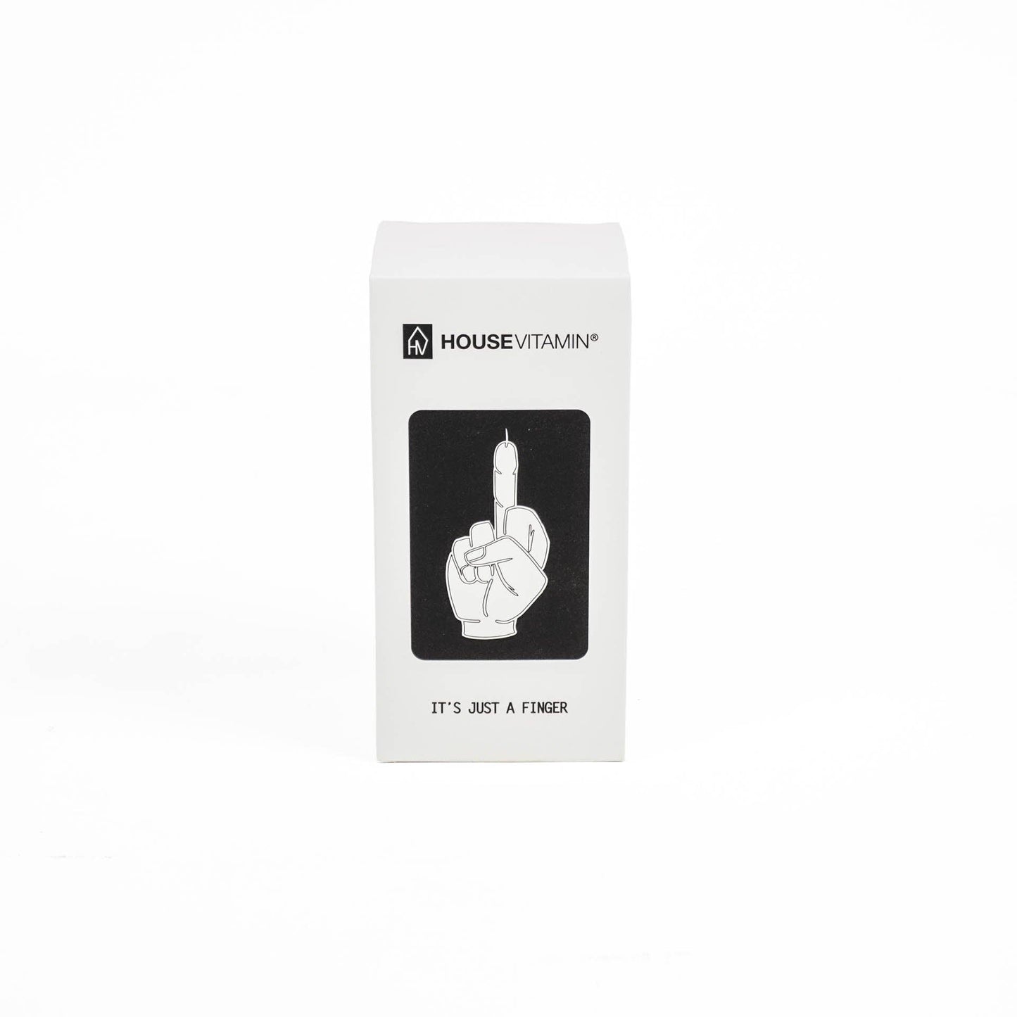 Candle - Middle Finger - Wax - White - 310 grams - 10x9x17 cm