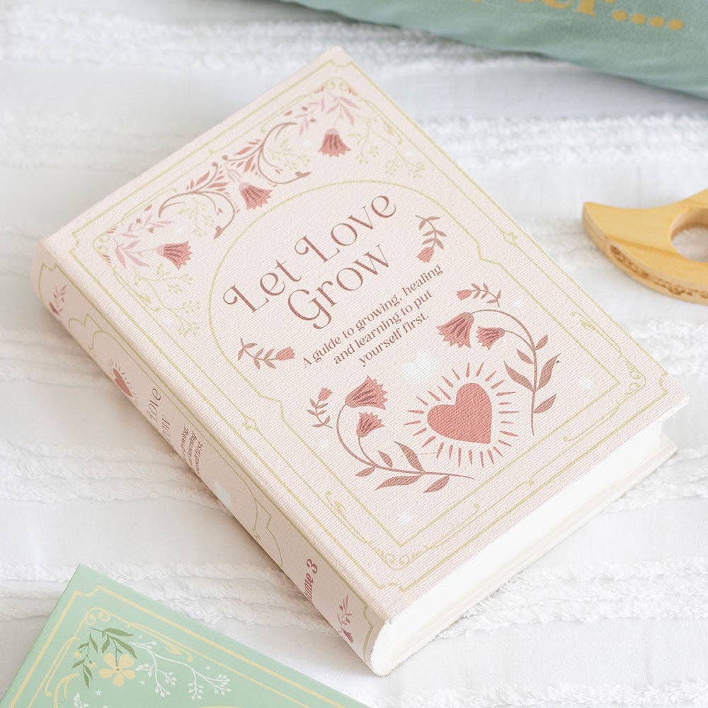 Pink book-shaped storage box
