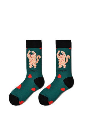 Calzini con gatto "Funny Cat Love"