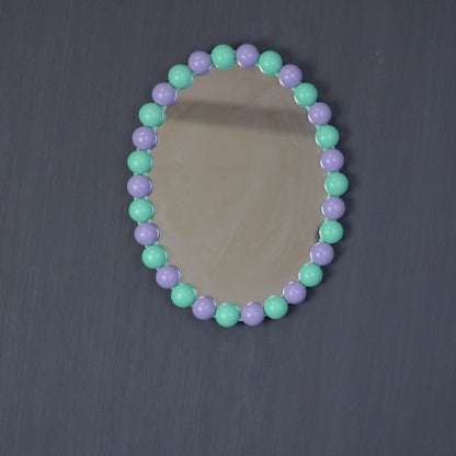 Oval Bubble Mirror - Mint/Lilac