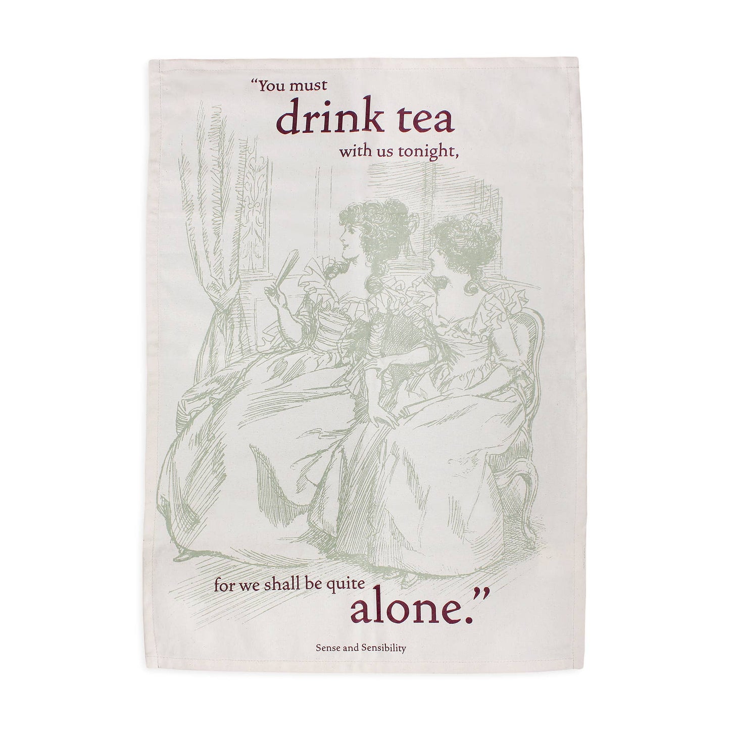 Torchon Jane Austen - en coton recyclé Pulteney Press