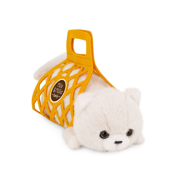 Milo &amp; Millie Plush Toy, Milo the White Cat (35 cm) - 0+