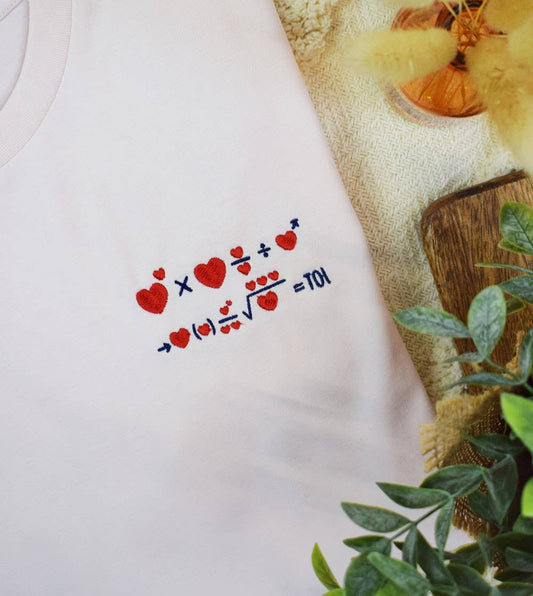 Embroidered T-Shirt - Love in Formula