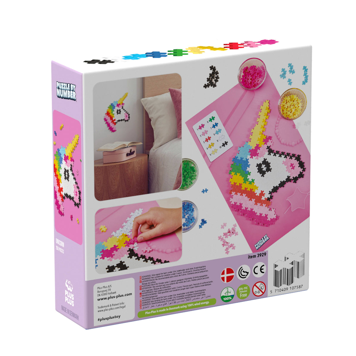 Plus-Plus Puzzle by Number Licorne – 250 pièces – visuel 2 sur 5