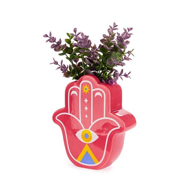 Vase, Lucky Hand, red, ceramic