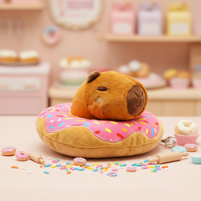 Capybara Donut Plush Toy