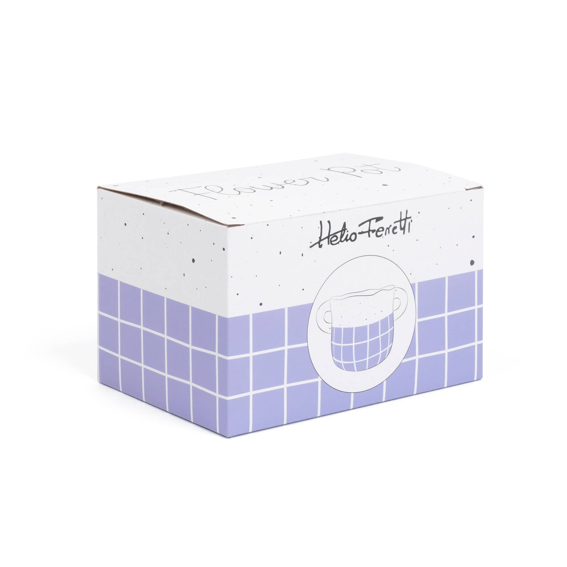 Vase Violet Fait Main Peint à la Main Helio Ferretti Vue 3