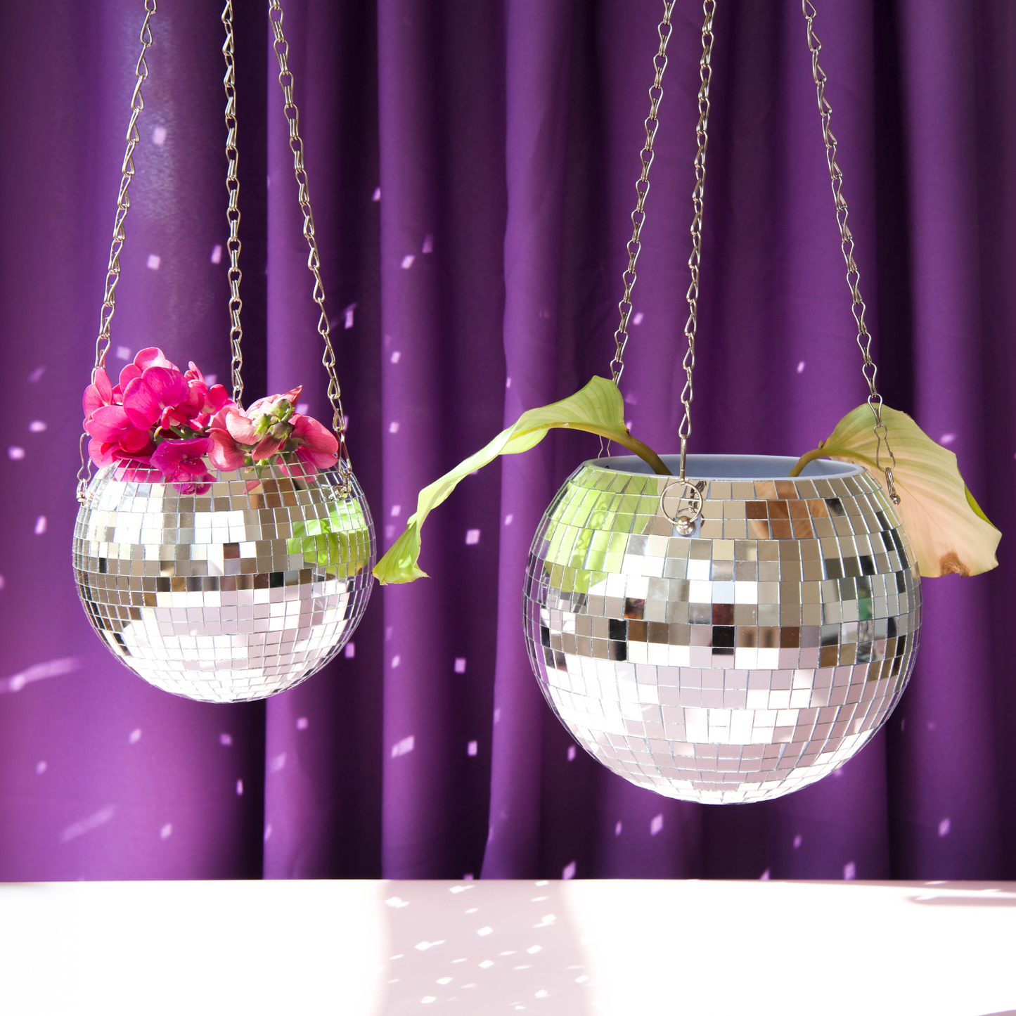 Disco ball plant pot, 15 cm