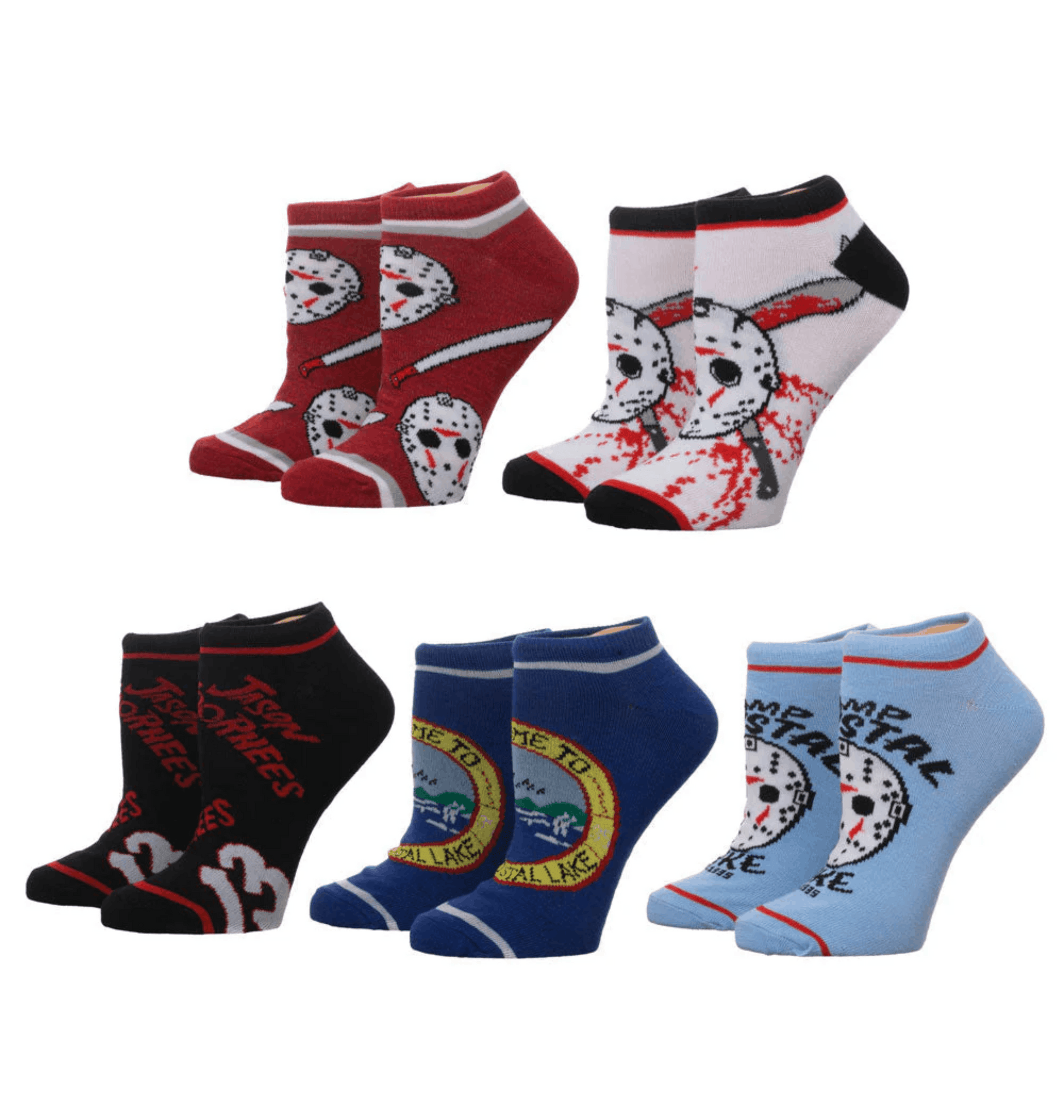 Set de 5 paires de chaussettes basses Vendredi 13