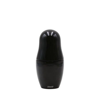 "Matryoshka" spice mill in glossy black lacquered beech
