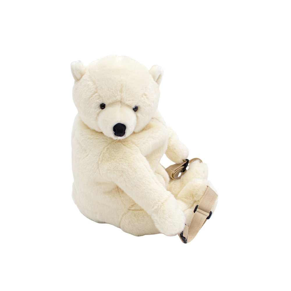 Kids polar bear plush backpack