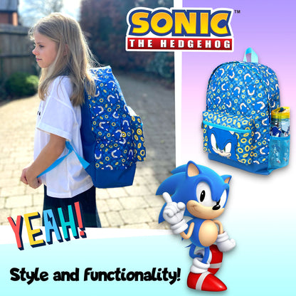 Personalized Sonic the Hedgehog Kids Backpack — Official School Bag with Your Child's Name