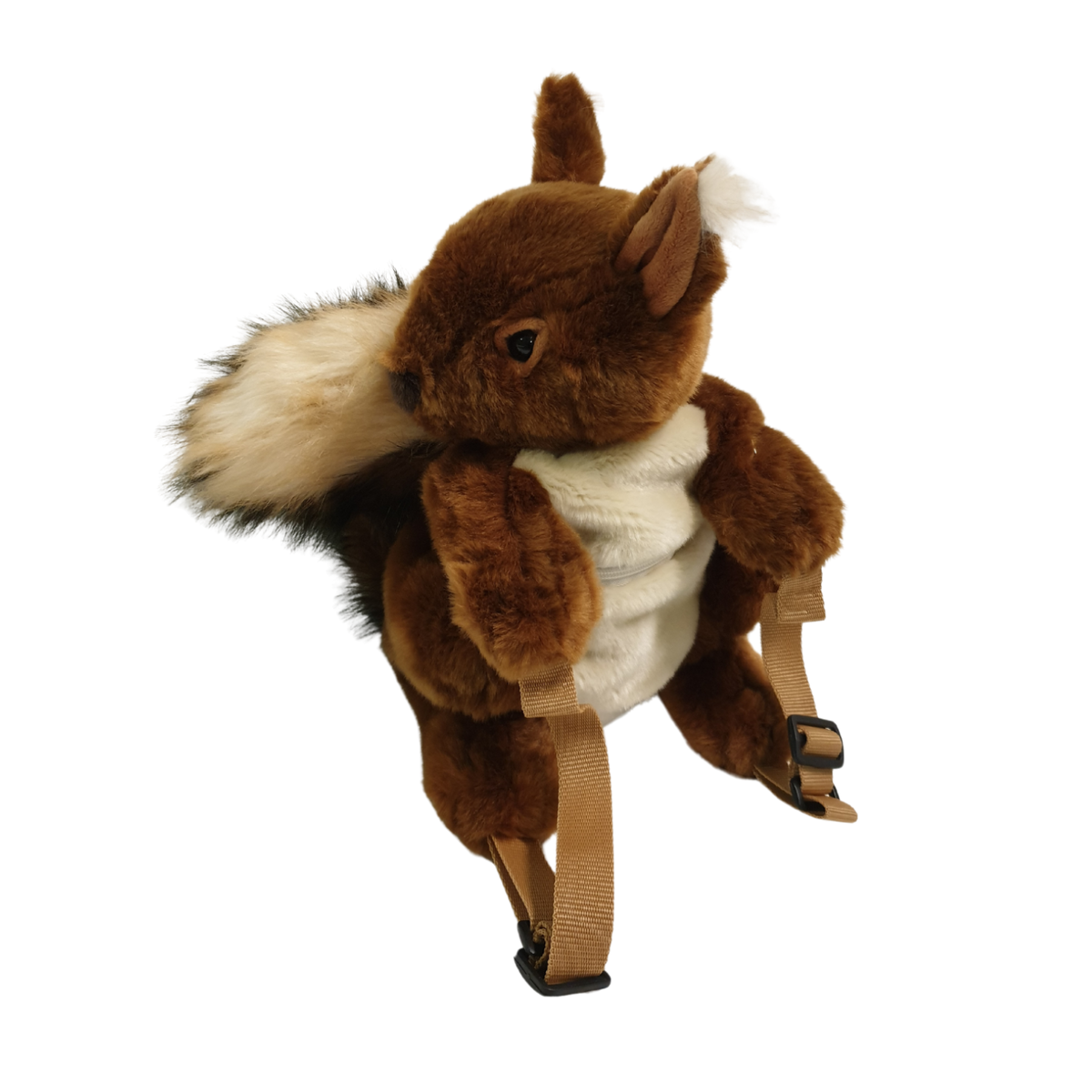 Plush squirrel backpack for children