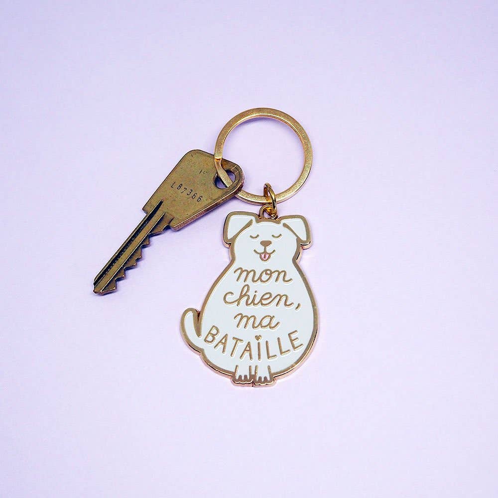 Porte-Clés "Mon Chien, Ma Bataille"