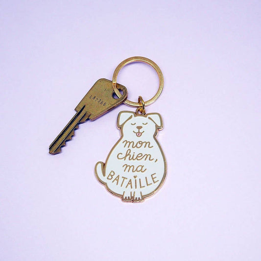 Porte-Clés "Mon Chien, Ma Bataille"