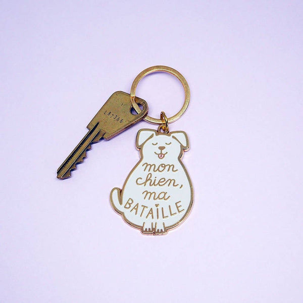 Porte-Clés "Mon Chien, Ma Bataille"
